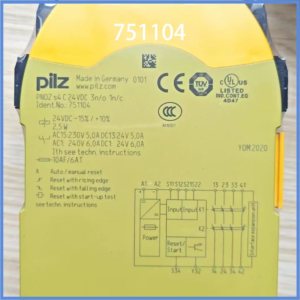 Original 751104 750104 751105 751111 24VDC PILZ Safety Relay Expedited Shipping