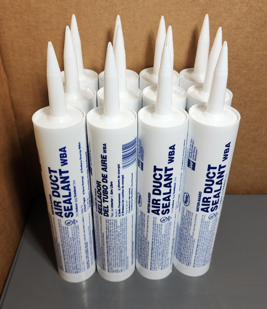 Master Flow Water Based Duct Sealant Tubes 10.5oz/Tube Indoor Outdoor (Qty 12)