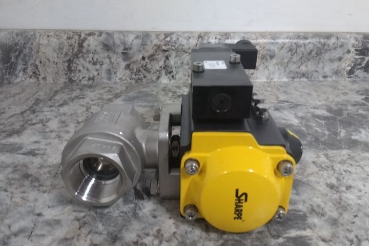 Sharpe 4353015800 1-1/4 In Pipe Size Pneumatic Actuated Ball Valve
