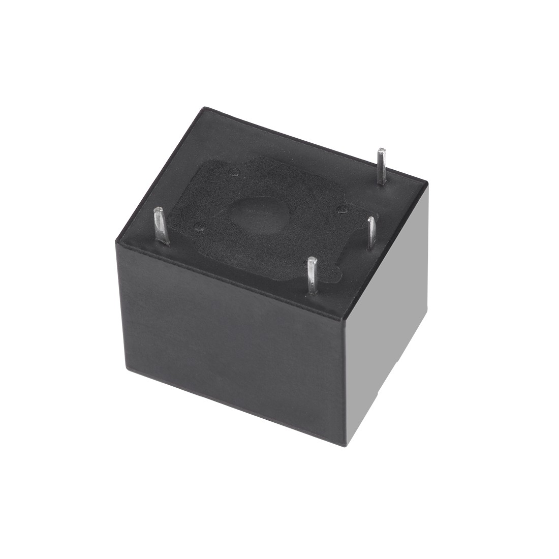 JQC-3FF-S-H DC 12V Coil Electromagnetic Power Relay Black 4 Pin PCB 5 Pcs