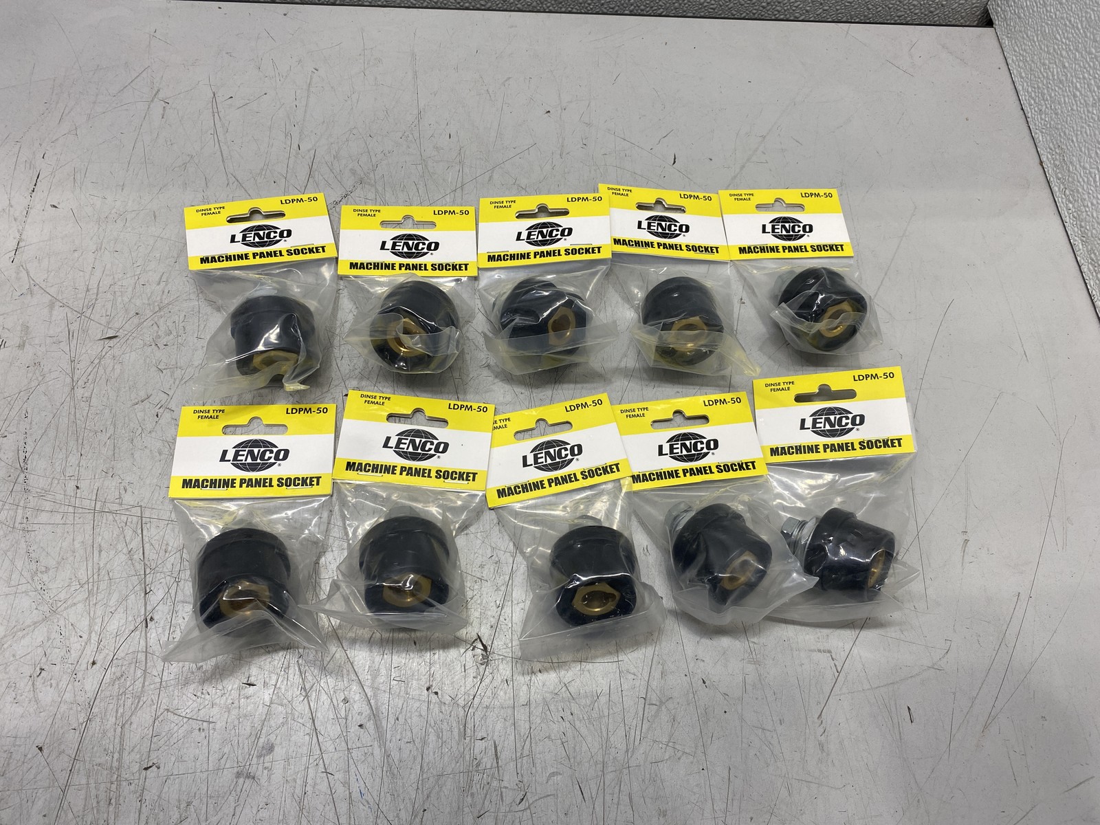Lot of 10 Lenco LDPM-50 Machine Panel Socket 08106