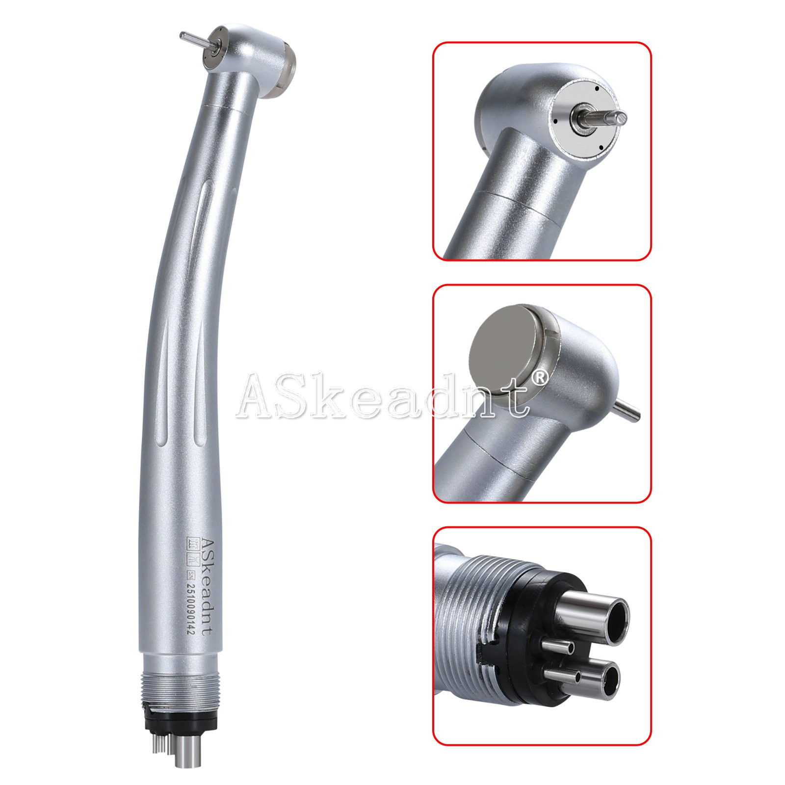 Dental High Speed Handpiece 3 Water Spray Ceramic Bearing 4 Holes ASKEADNT