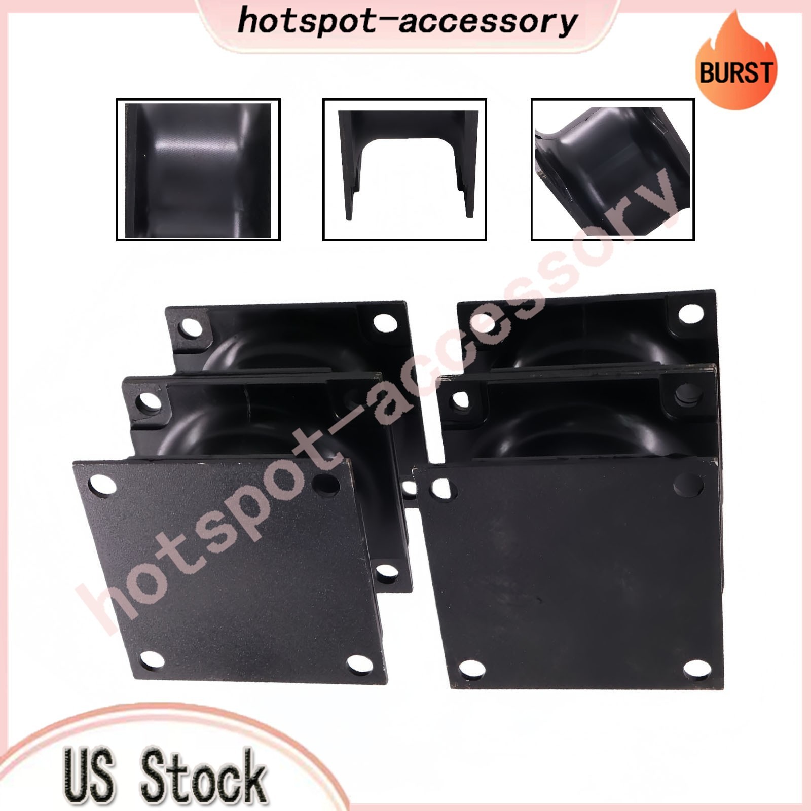4PCS Vibratory Plate Compactor Rubber Isolator Shock Mount Fits For Doosan