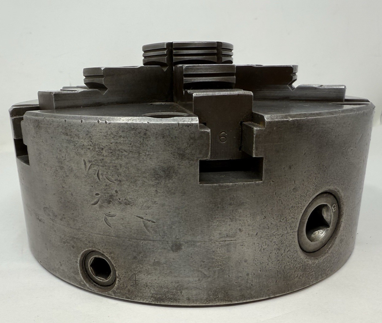 8-1/4″ BUCK 6 Jaw Lathe Chuck #4862 Made in USA – No key see details