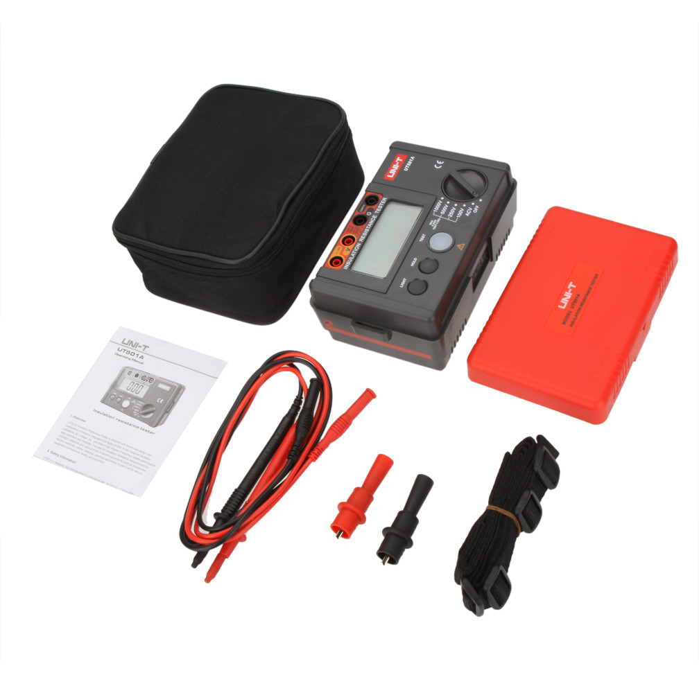 UNI-T UT501A Megohmmeter Digital Insulation Resistance Tester Voltmeter 600V 5GΩ