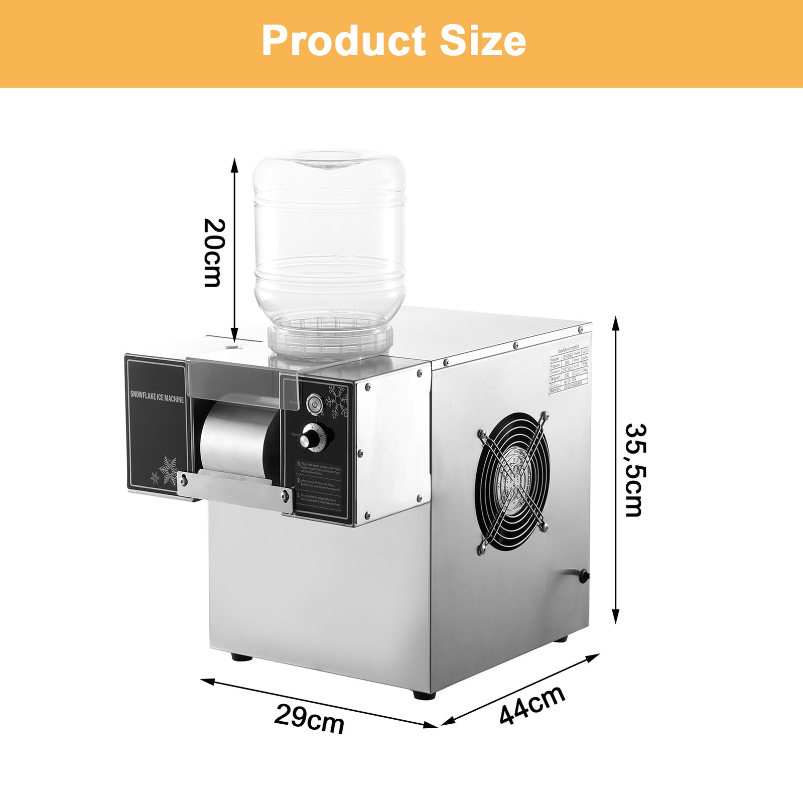 Commercial Snowflake Ice Machine, Snow Cone Machine, Ice Shaver Slush Maker New