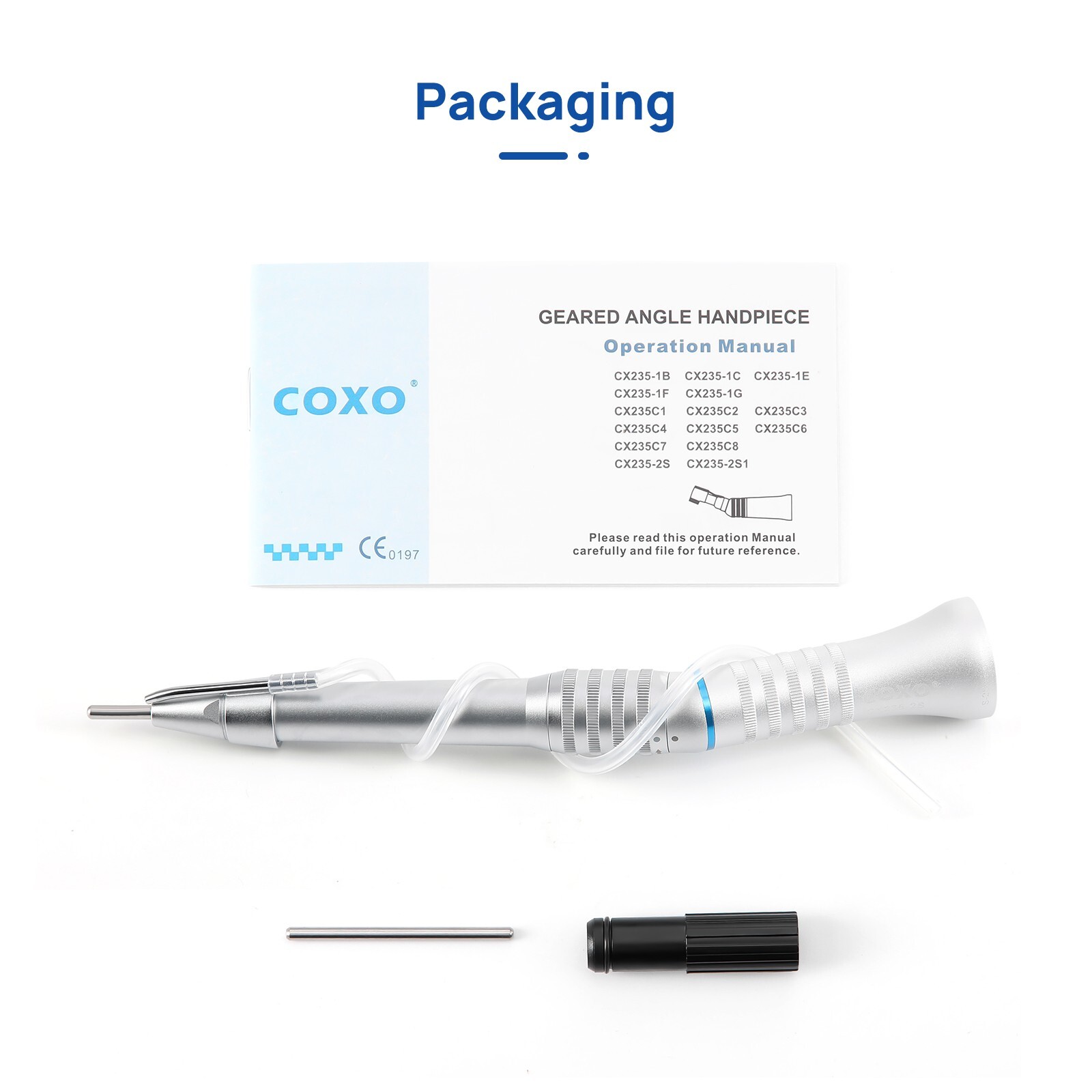 COXO Low Speed Handpiece Surgical Operation Dental 20°Straight Head 1:1 External