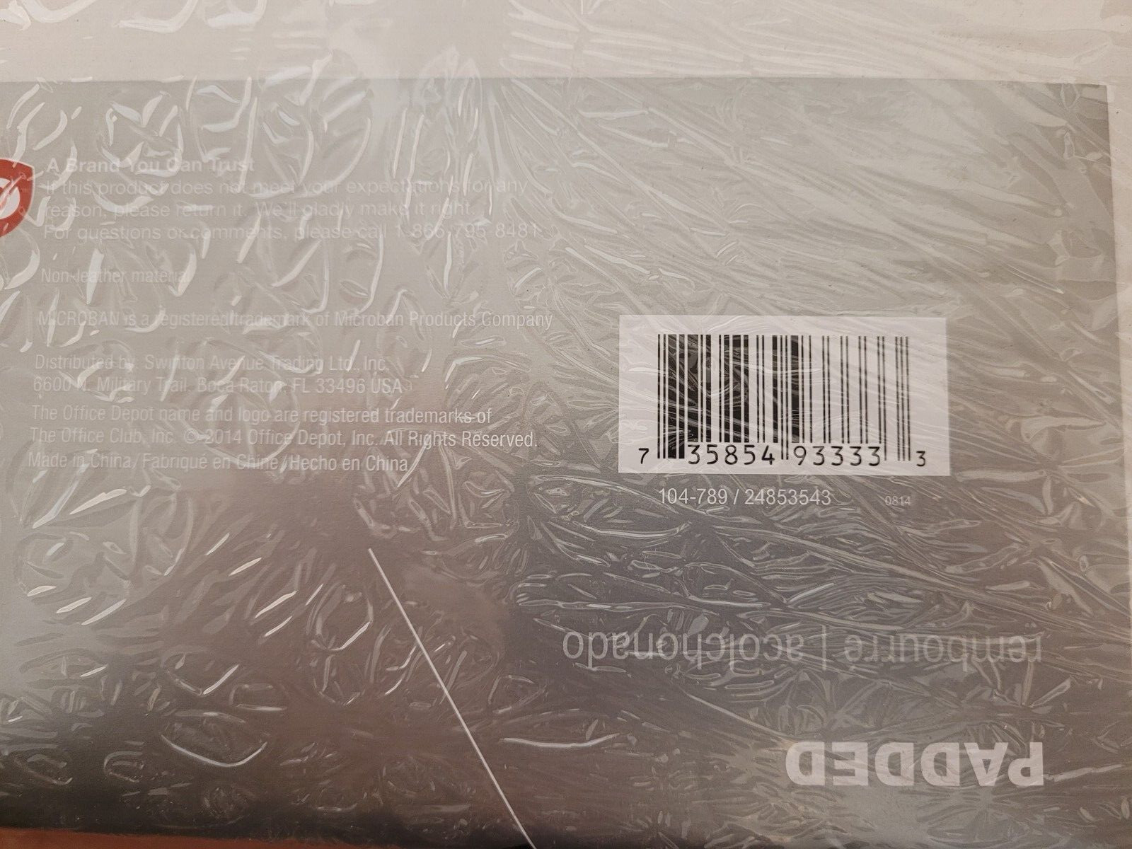 Lot of 4 Office Depot Microban 19 In X 24 In Padded Executive Desk Pad 4138-4-1