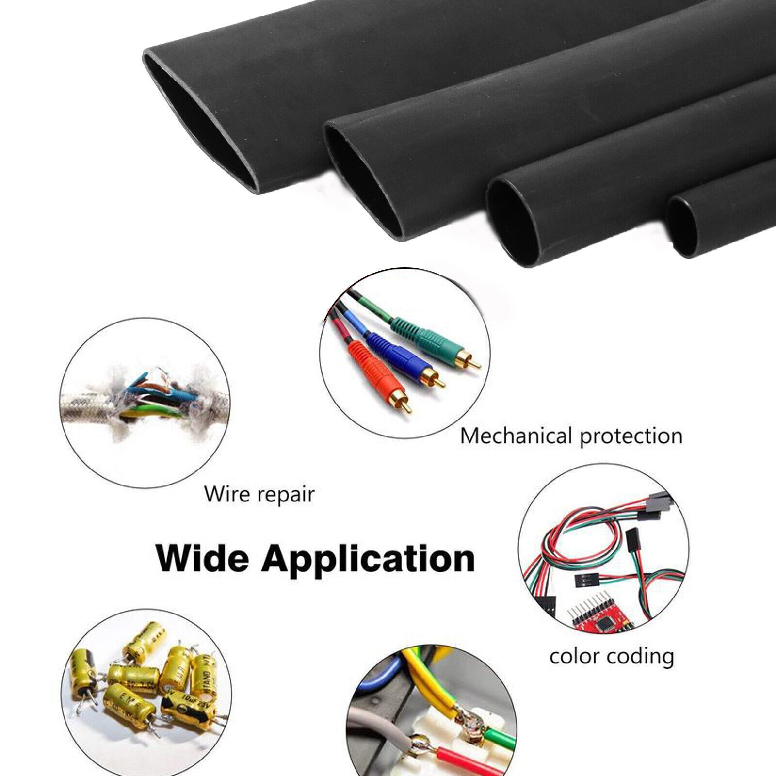 Waterproof Marine Grade Heat Shrink Tubing 4:1 Ratio Wire Dual Wall Adhesive Kit