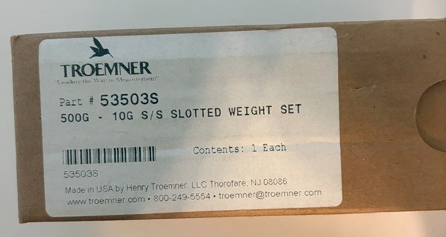 Lot of 2: NOS 1100g Slotted Weight Mass Sets Vintage Science Physics Lab