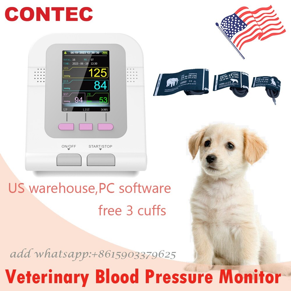 VET Animal Pets Digital Blood Pressure Monitor with 3 cuffs,Small/medium/large