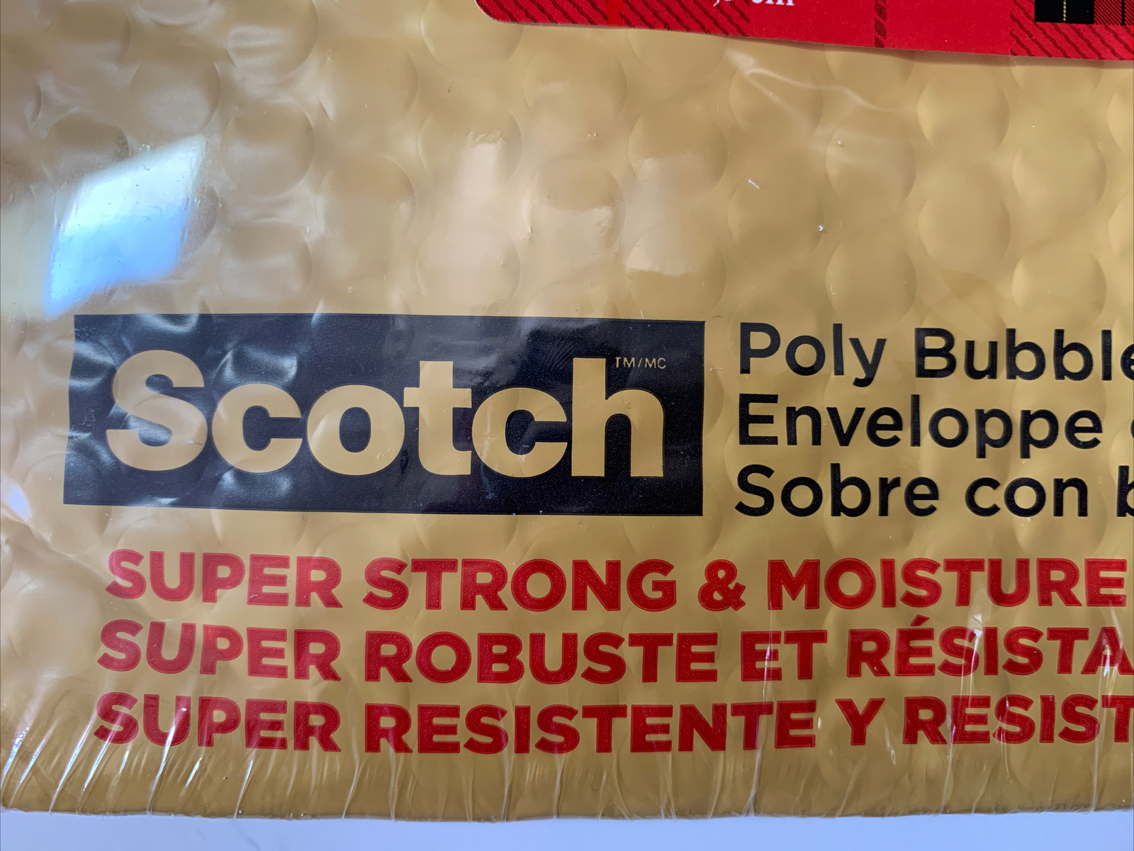 3M Scotch Poly Bubble Mailers 4 Pack 8.5”x 11.25” Self-Sealing Size2 Superstrong