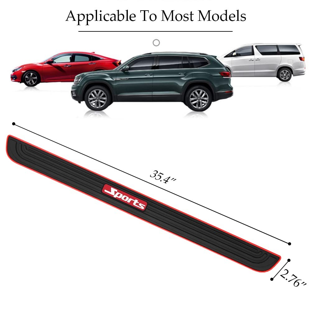 Car Rear Bumper Protector Guard, 35.4 * 2.76 Inch Universal Rubber Scratch-Re…