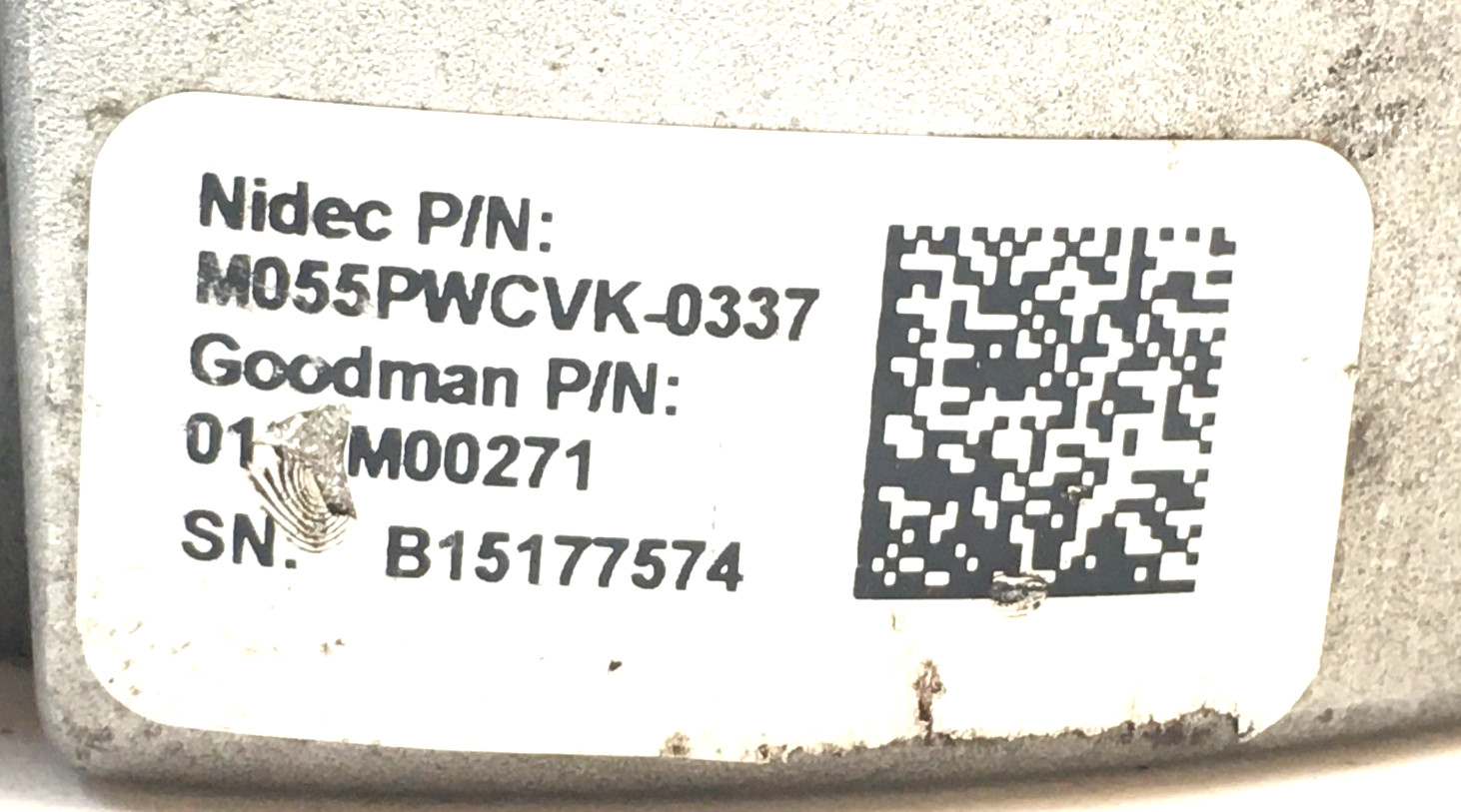 Goodman M055PWCVK-0337 Programmable ECM Module ONLY 0131M00271 CW LE used #Z917