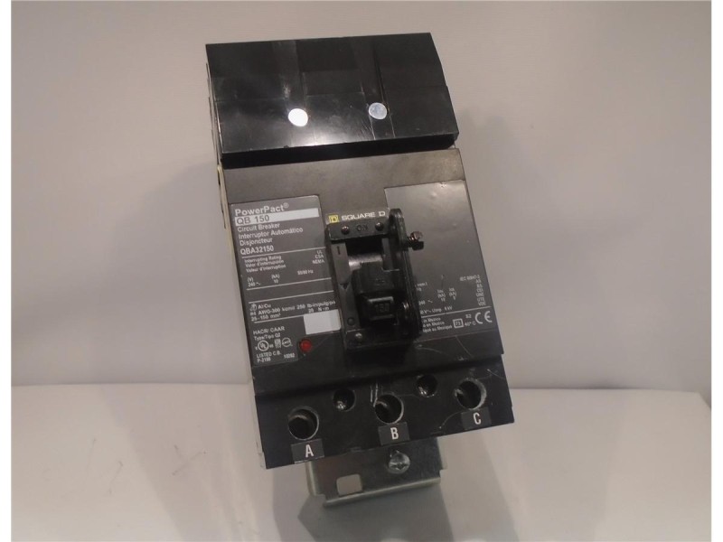 QBA32150 SQD MOLDED CASE CKT 3 POLE 150A; PRODUCT RANGE:POWERPACT Q SE NEW