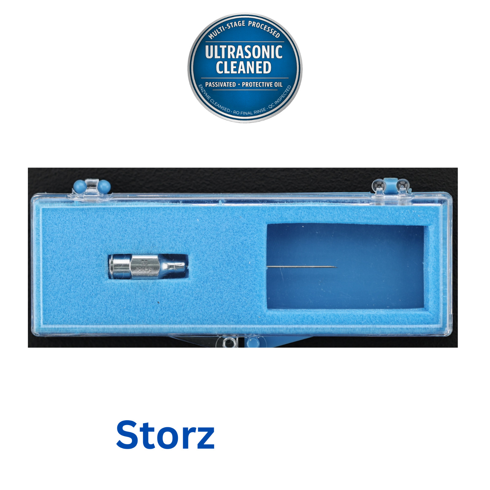 Storz E4951 Atkinson Retrobulbar Needle, 25 Gauge, Beveled Sharp Point, 2″