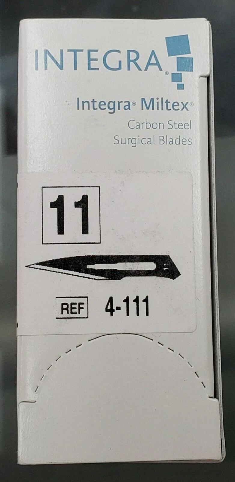 INTEGRA MILTEX 4-111 #11 CARBON STEEL Surgical Blades 100/BX EXP 12/2028