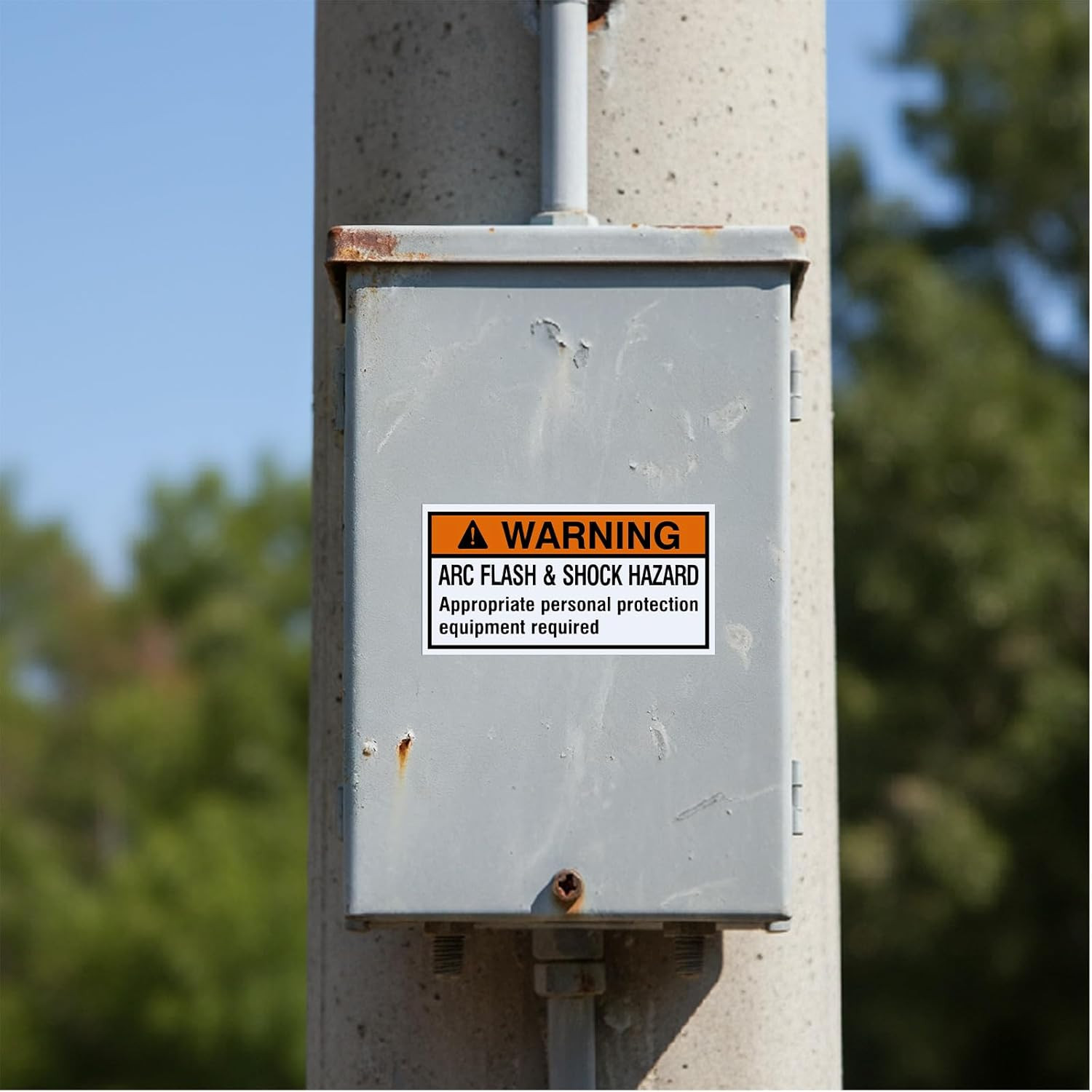 100 PCS Arc Flash Hazard Labels – Waterproof UV Resistant Stickers, 4×2 Inches
