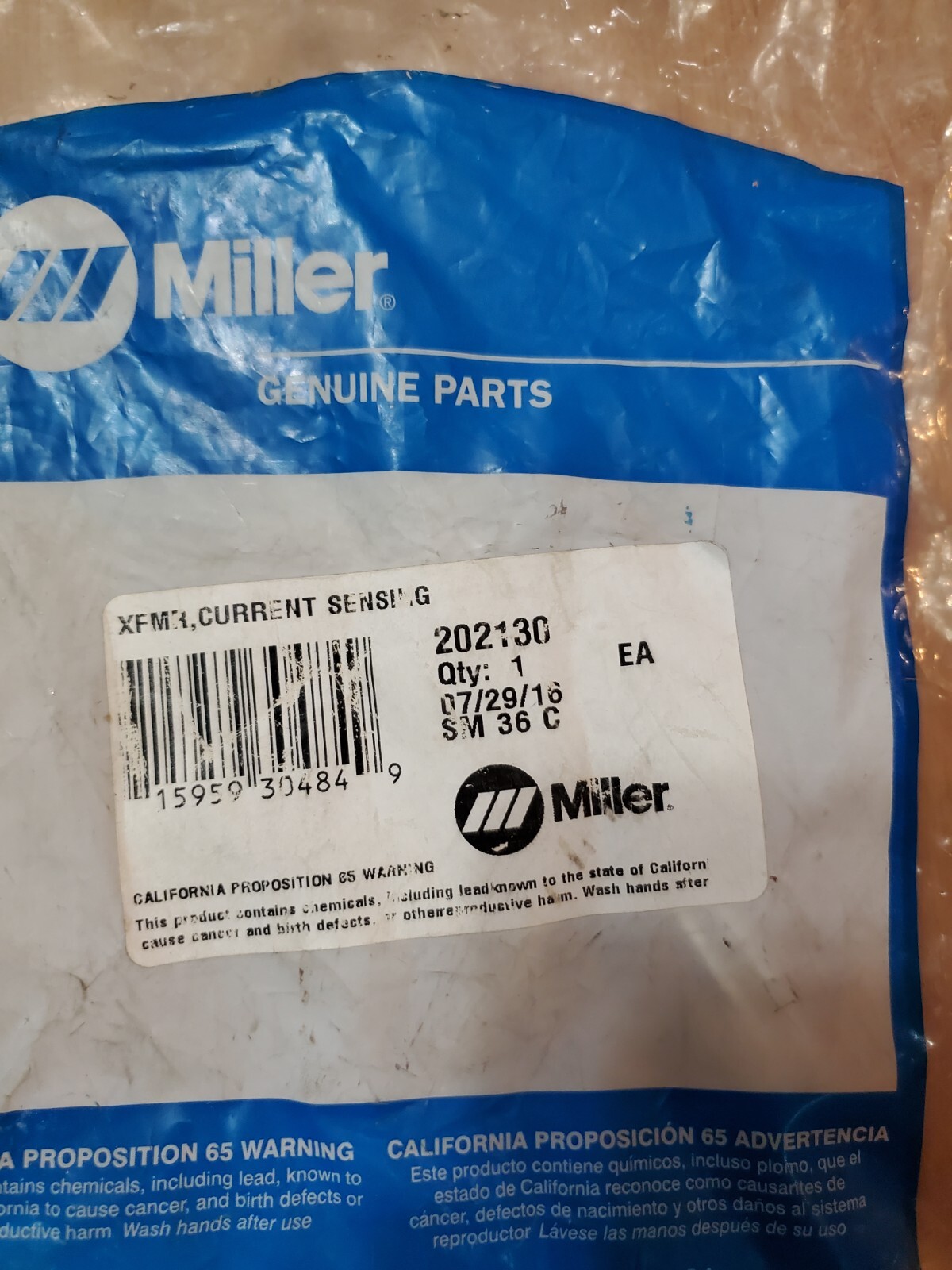 Miller 202130 XFMR Current Sensing