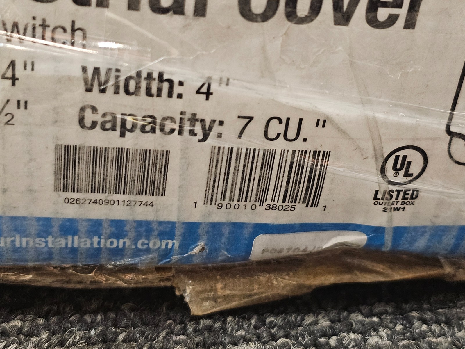 (QTY 50) Centaur CM-4401 4″ Square Industrial Cover With Crushed Corner