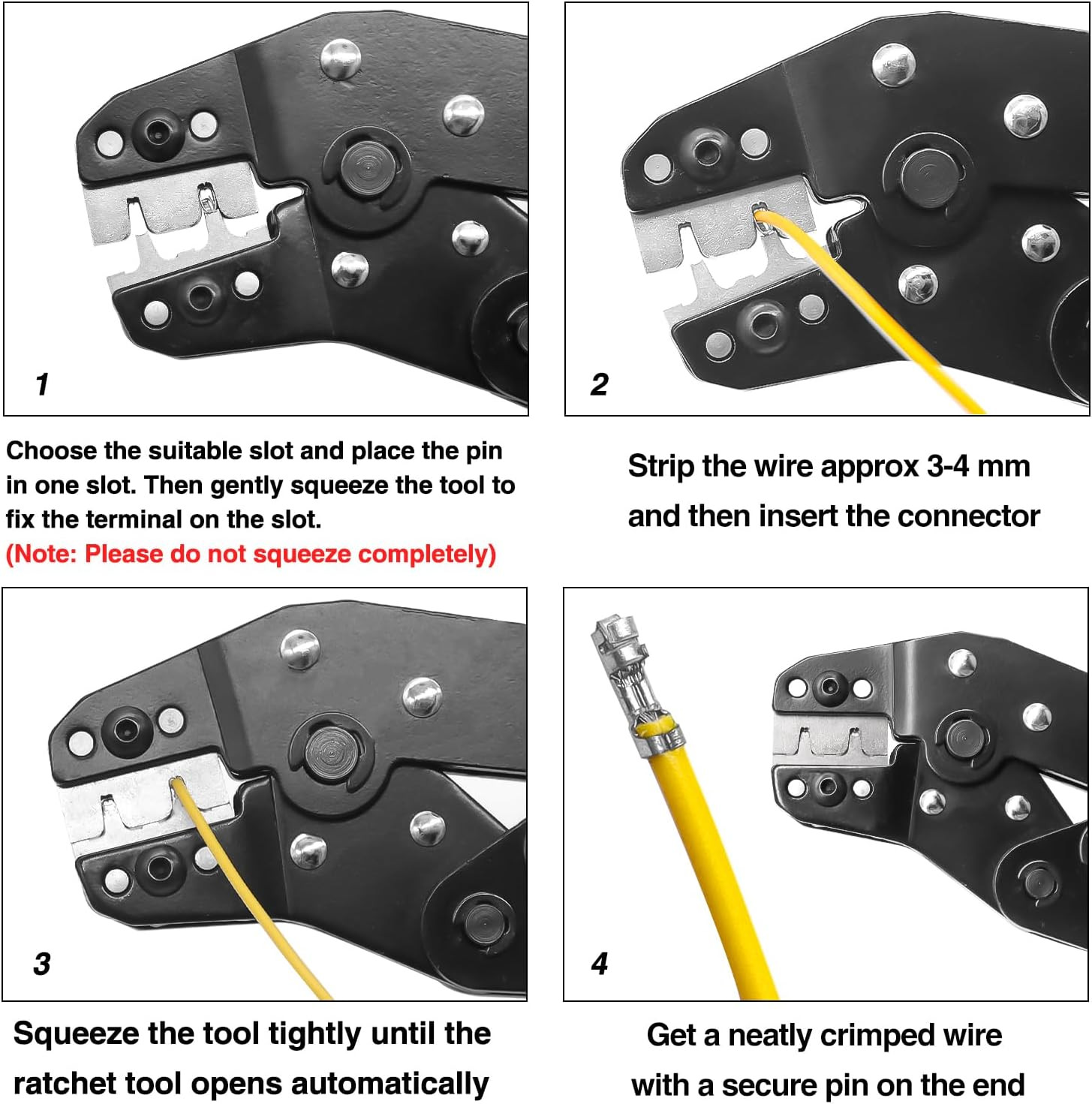 Taiss JST Crimping Tool with 580PCS JST PH Connector Kit 2.0Mm 2/3/4/5/6Pin Hous