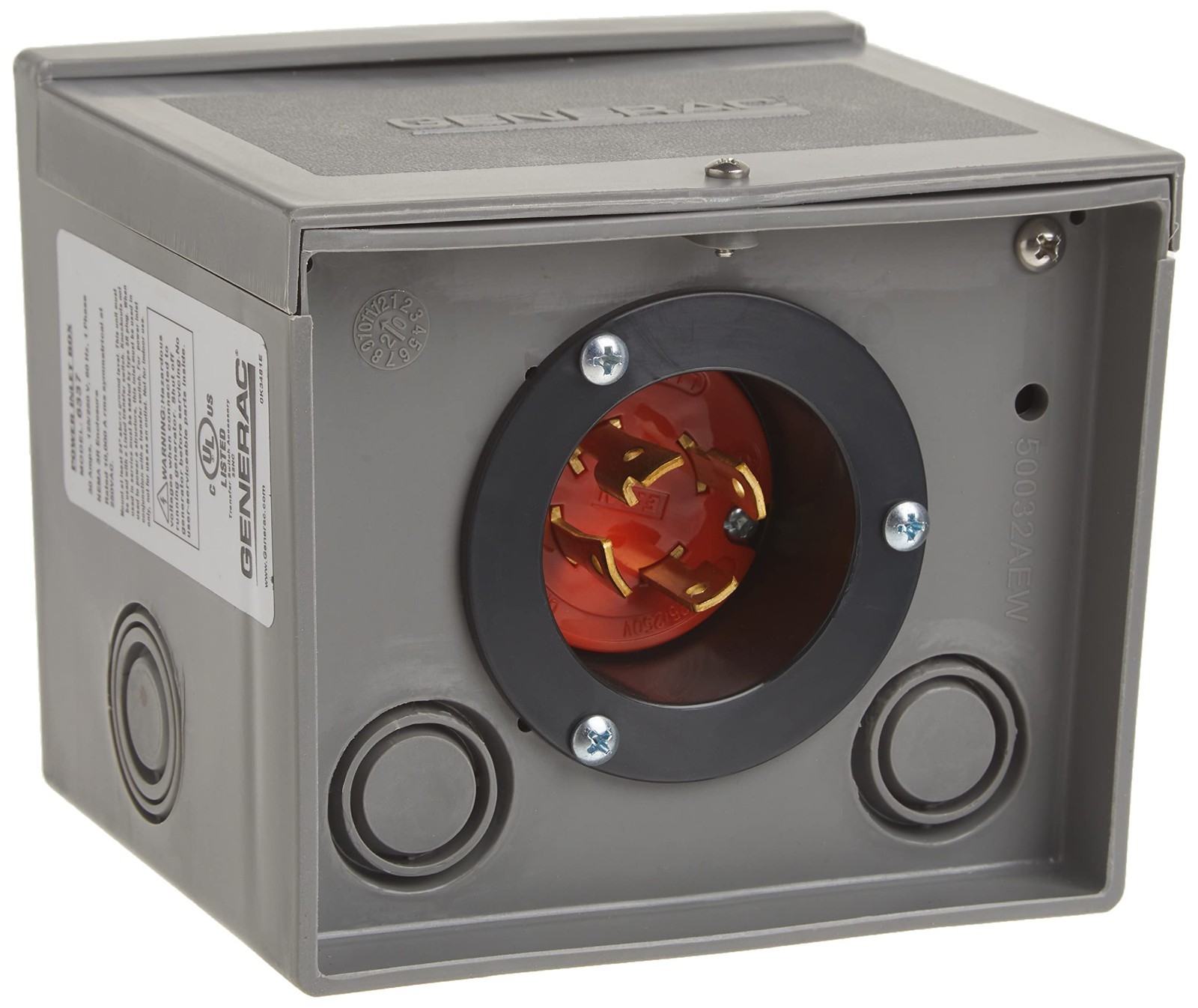 30-Amp Raintight Power Inlet Box for Outdoor Generators – 125/250V Connection