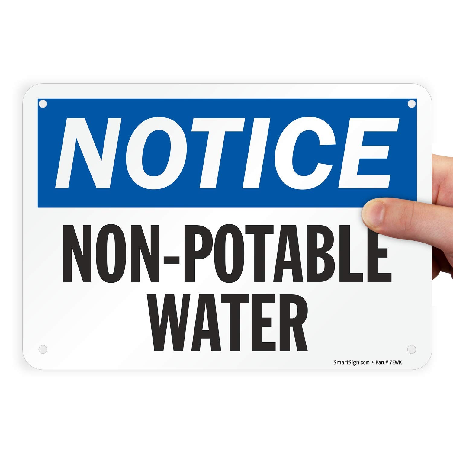 Notice Non Potable Water Plastic Sign Weatherproof Safety Wall 7×10 Inch