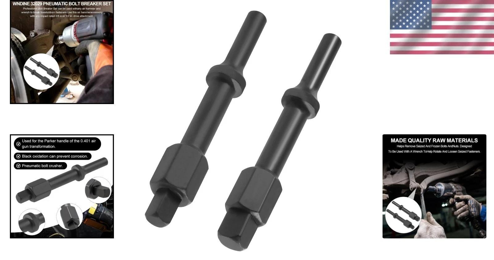 Shake 'n Break Pneumatic Bolt Breaker Set – 1/2" & 3/8" Heavy