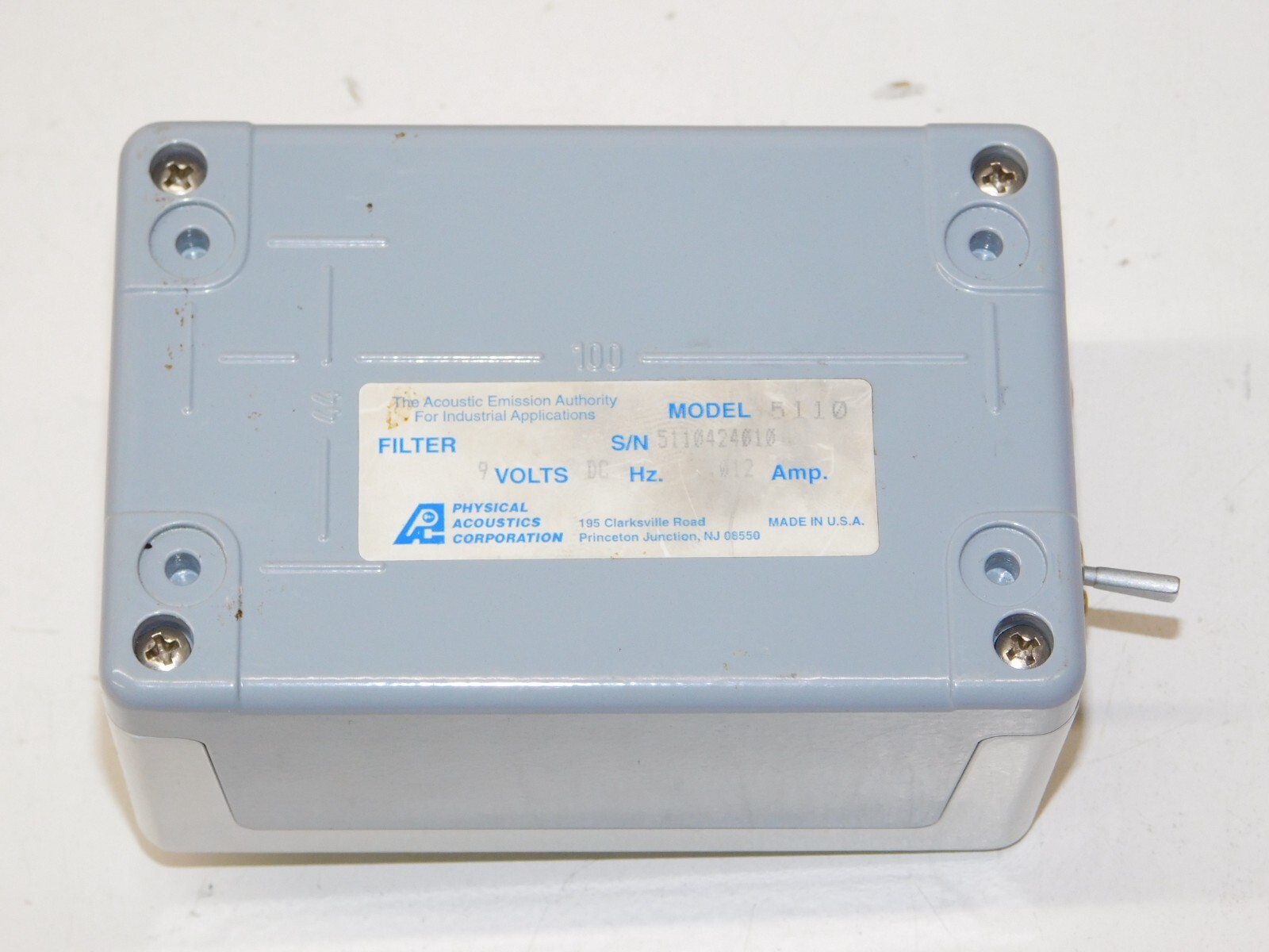 PAC Physical Acoustics Corporation 5110 Ultrasonic Leak Detector Monitor Unit