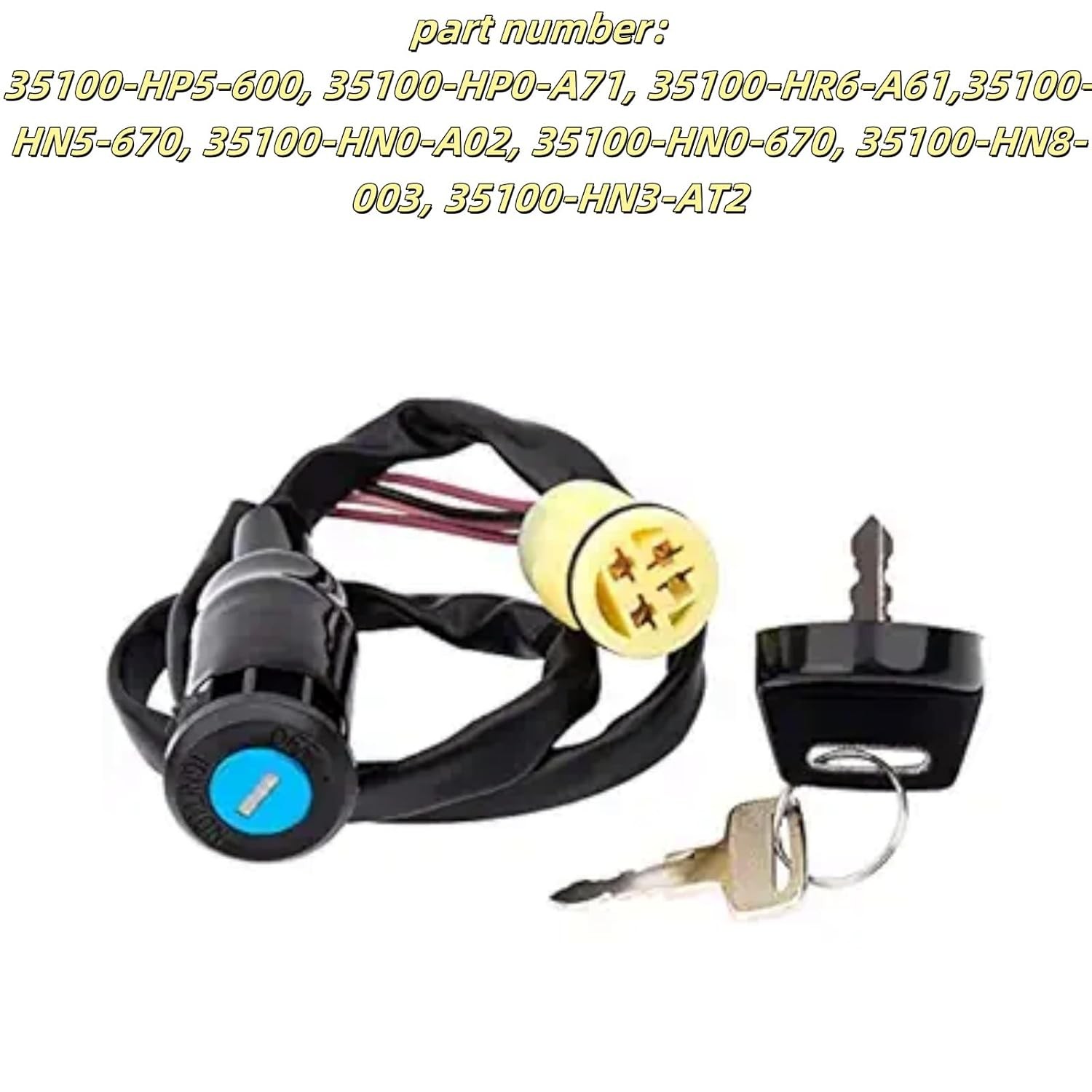 Ignition Switch for Honda TRX350 TRX420 TRX450 Rancher 350 400 ATV Quad Bike