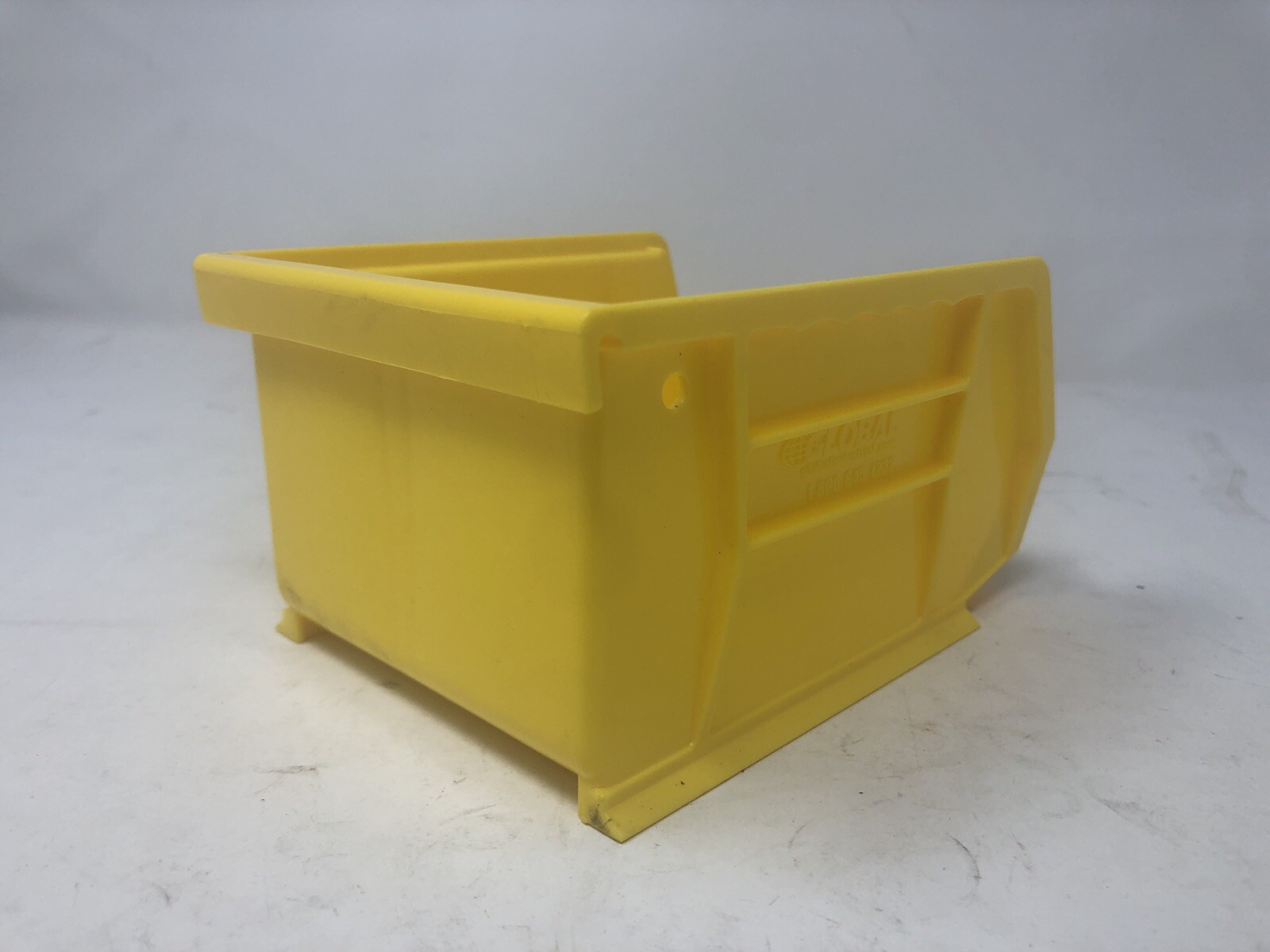 24PK YELLOW PLASTIC STACKABLE OR HANG STORAGE BIN TOYS TOOLS PARTS 5 1/2 X 4 X 3
