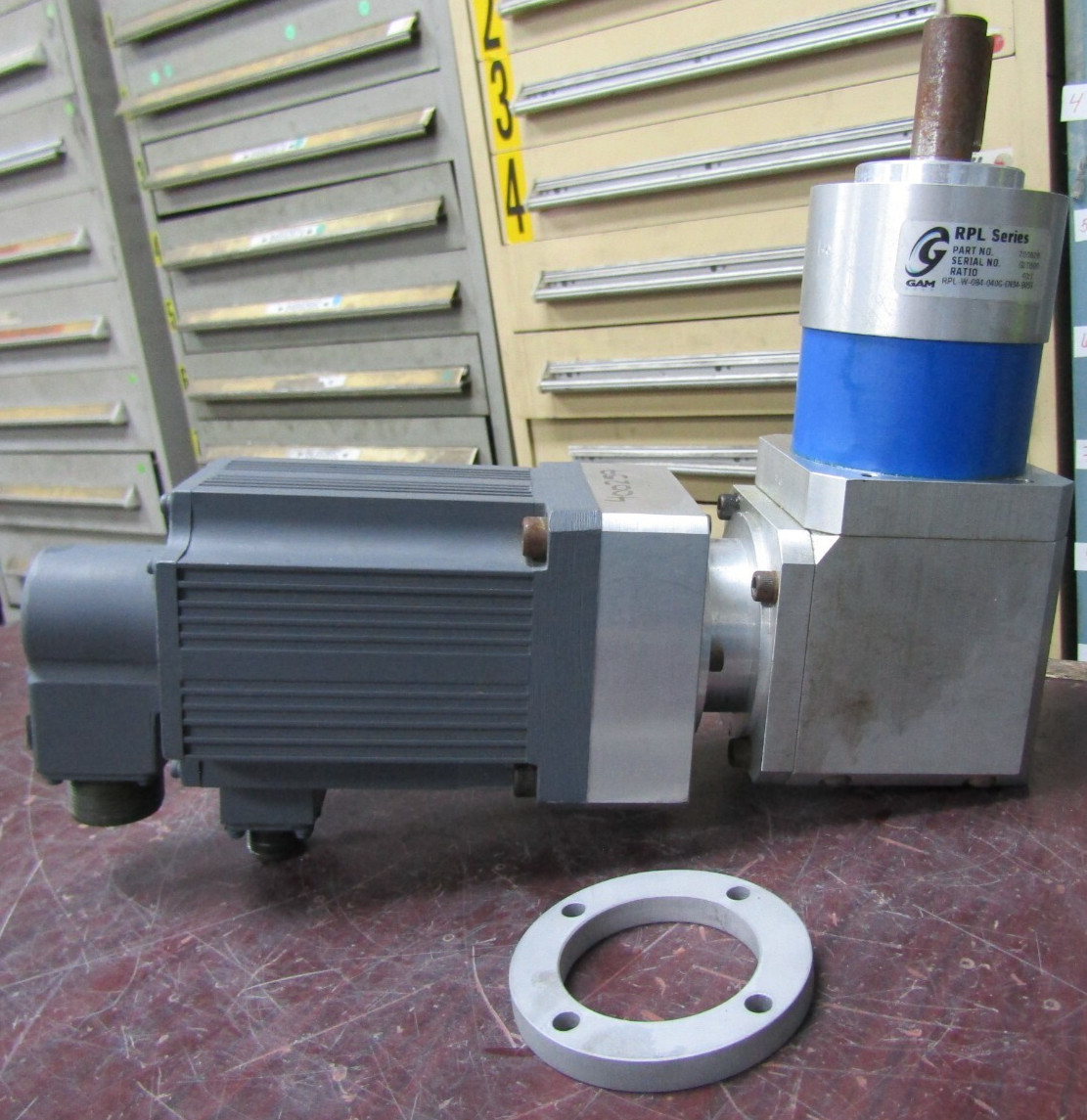 😀 MITSUBISHI 3000 RPM AC SERVOMOTOR 129V 3.6A 600W HA-FF63C-UE W/ RPL GEAR BOX