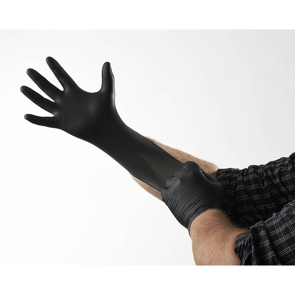 Venom VEN6145N Steel Premium Industrial Nitrile Gloves – Black (100 Piece)