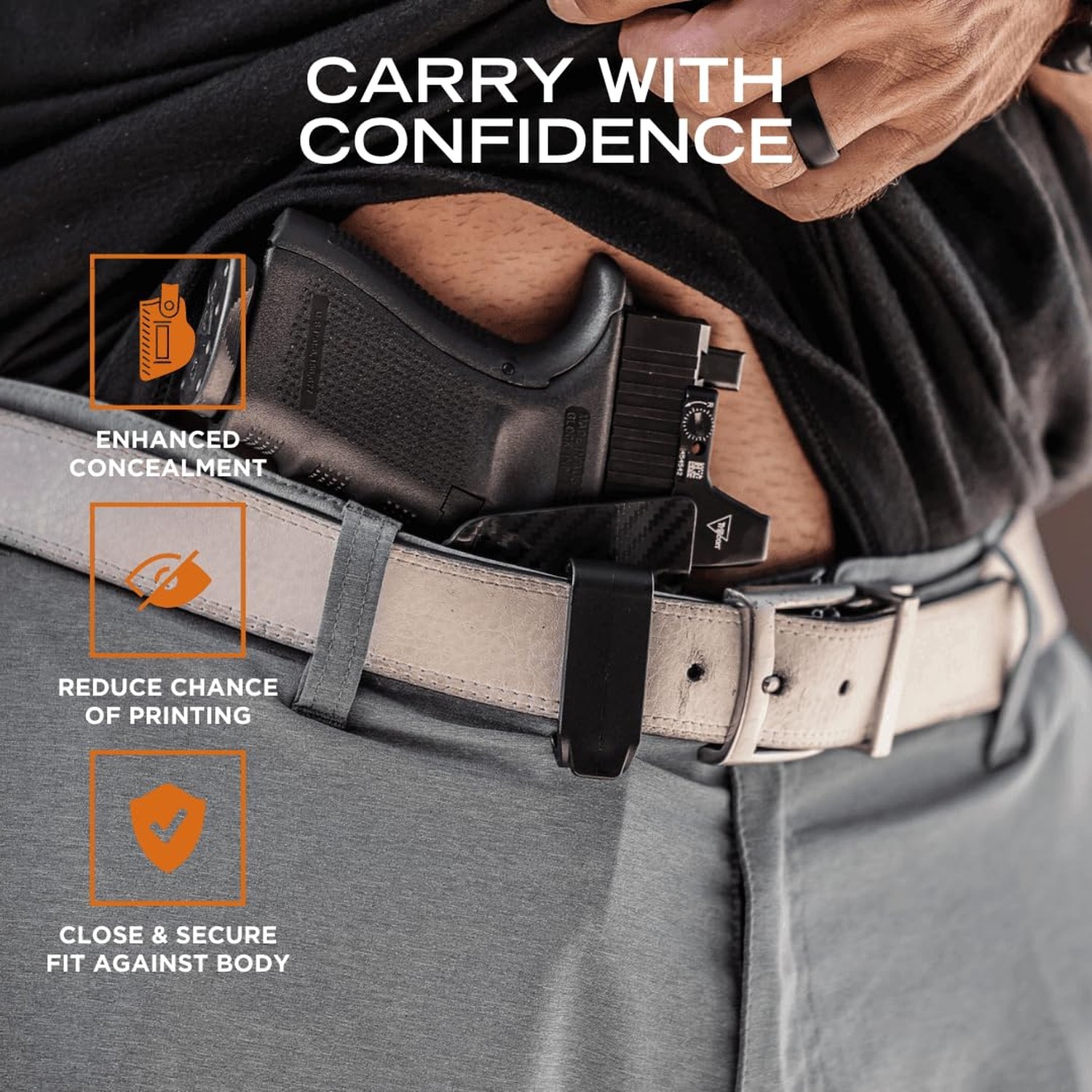 Rounded Tuckable Holster – IWB, Inside Waistband Concealed Carry, American Ma…