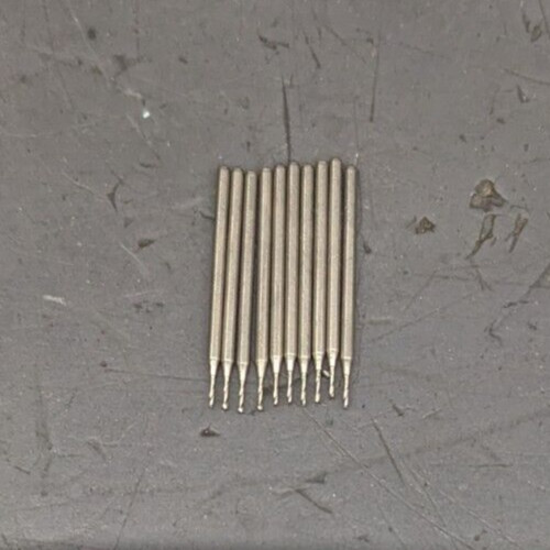 10 Egda .39mm Micro Drills HSS NEW Switzerland – 0.39mm 0.39 mm