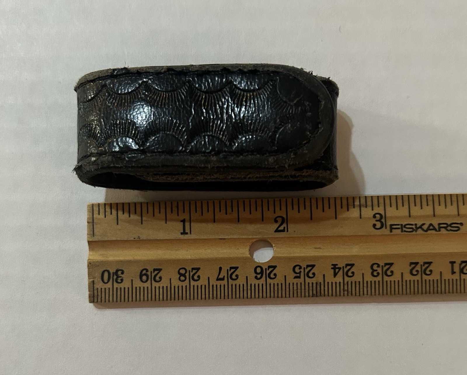 3 Police Duty Belt Basketweave Hook Loop Fastener ~ 2″ Leather – Holster VGC