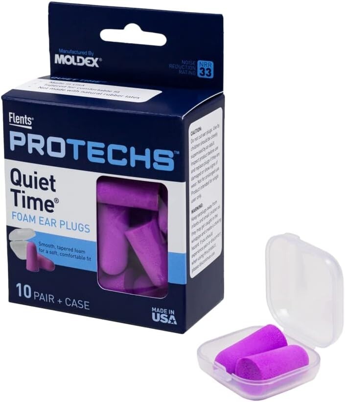 Foam Ear Plugs 10Pair, NRR 33, Noise Reduction for Sleep, Travel, Work, Concerts