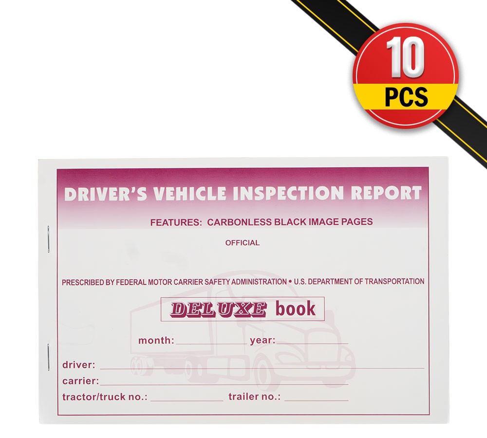 5-1/2″x8-1/2″Driver’s Vehicle Inspection Report Book for Truck Drivers 10 Pcs