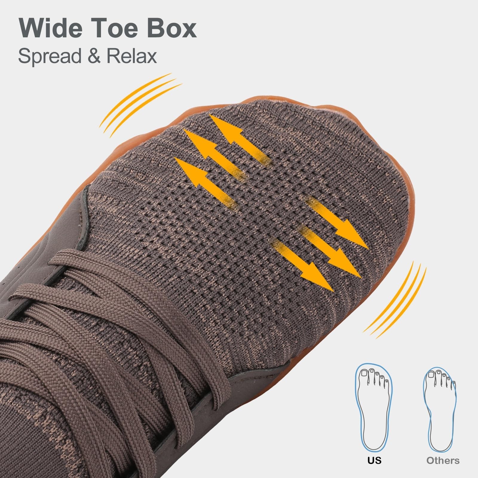 relxfeet Men’s Barefoot Trail Running Shoes Minimalist Wide Toe Box Design Ze…