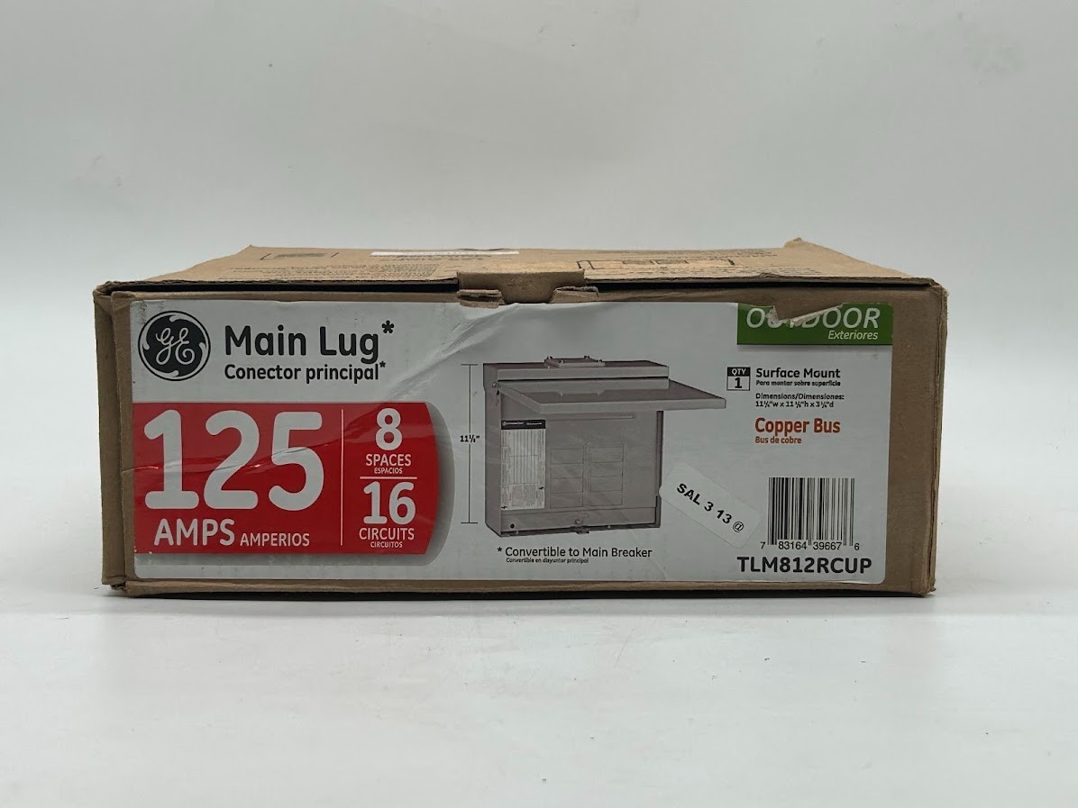 GE TLM812RCUP PowerMark Gold 16-Circuit Outdoor Convertible Main Lug Load Center