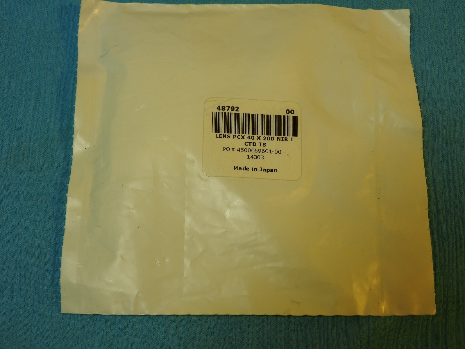 Near IR Lens, N-K5, 40.0mm Dia., 200.0mm FL, NIR I Coated, – New, Unopened Pkg.