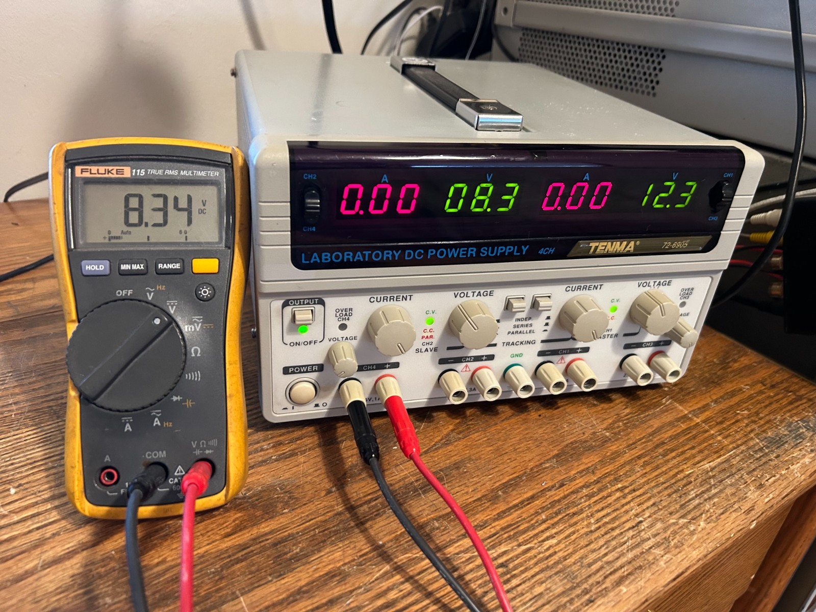 Working DC Linear Regulated Power Supply Quad Independent Output Tenma 72-6905