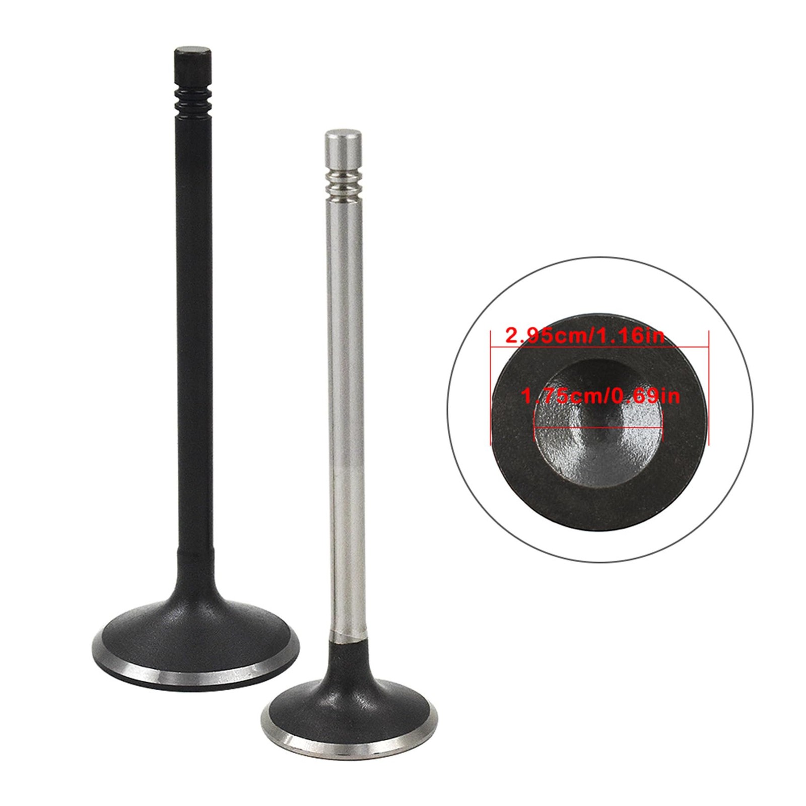 waltyotur 16Pcs Intake Exhaust Engine Valves Replacement for GM 16.5 cm