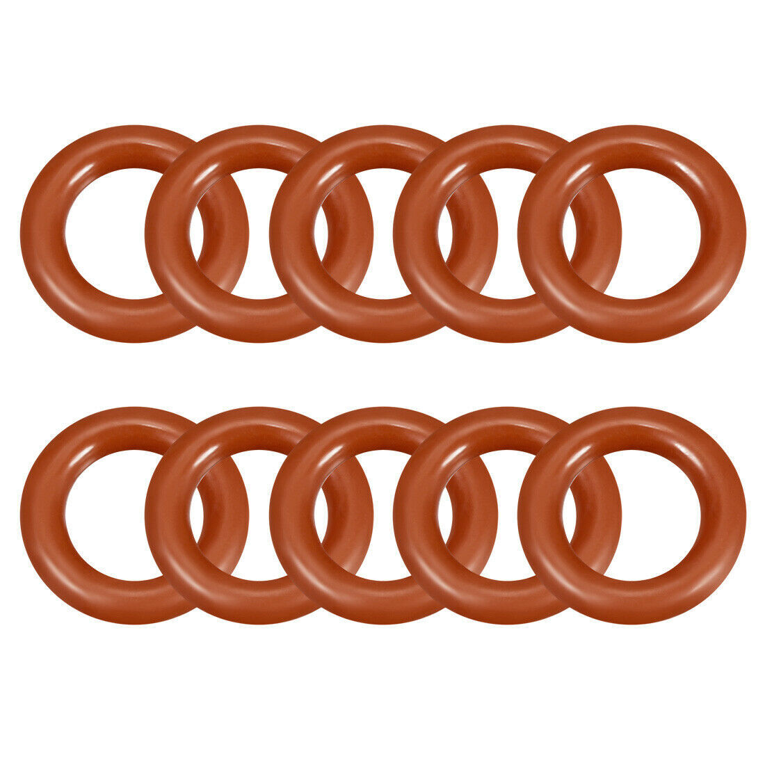 Silicone O-Ring 10mmx6mmx2mm VMQ Seal Rings Sealing Gasket Red 10PCS