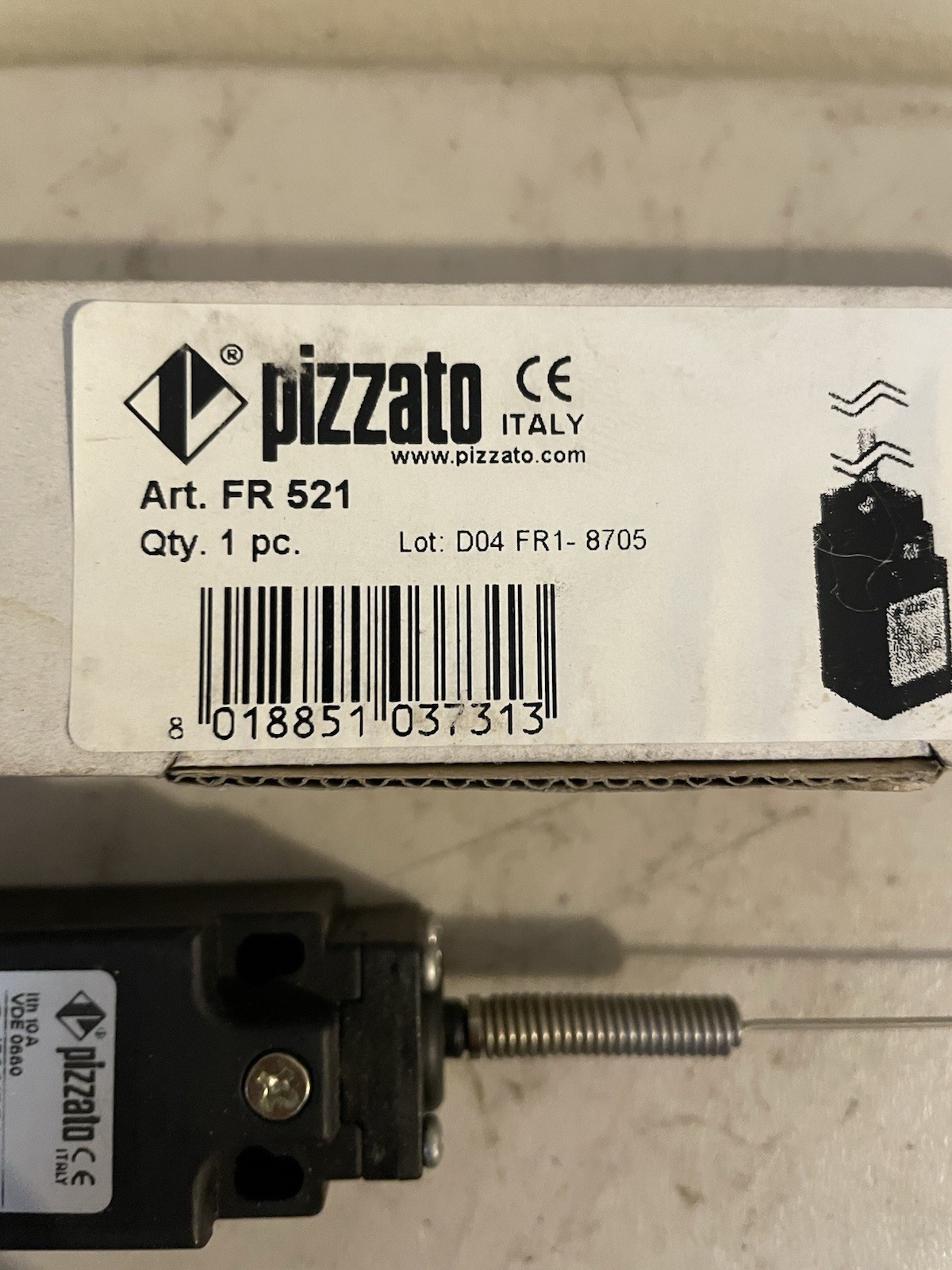 Pizzato FR 521 Position Limit Switch Coil Spring w/Cat’s Whisker