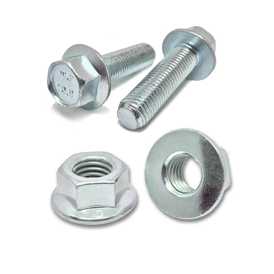 Grade 10.9 Metric M6 M8 M10 M12 JIS Hex Flange Bolt & Nut Assortment Kit -375PCS