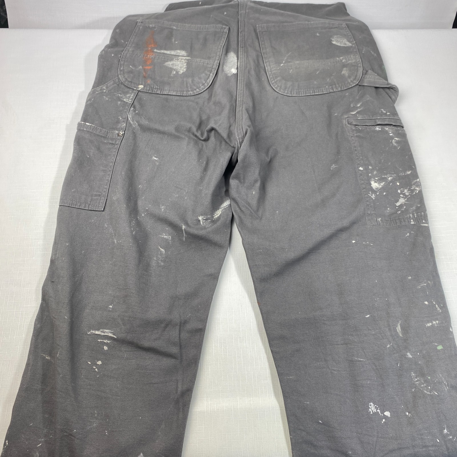 Carhartt Rugged Flex Relaxed Fit Canvas Bib Overall DISTRESSED! 102987 32×34