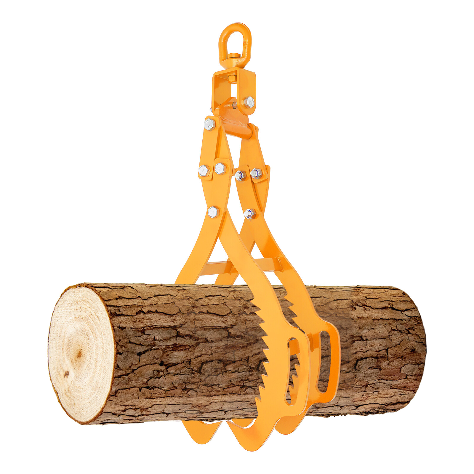 28in Log Lifting Tongs Timber Lifting Tongs 4-claw Yellow For Truck ATV Tractor