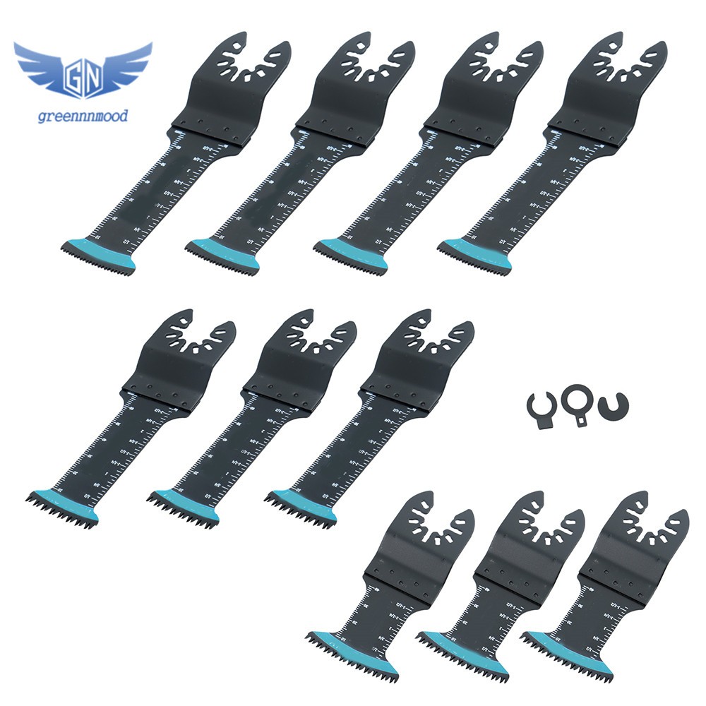 10PCS Bi-Metal Curved Saw Blades Extended Japanese Oscillating Saw Blades Kits