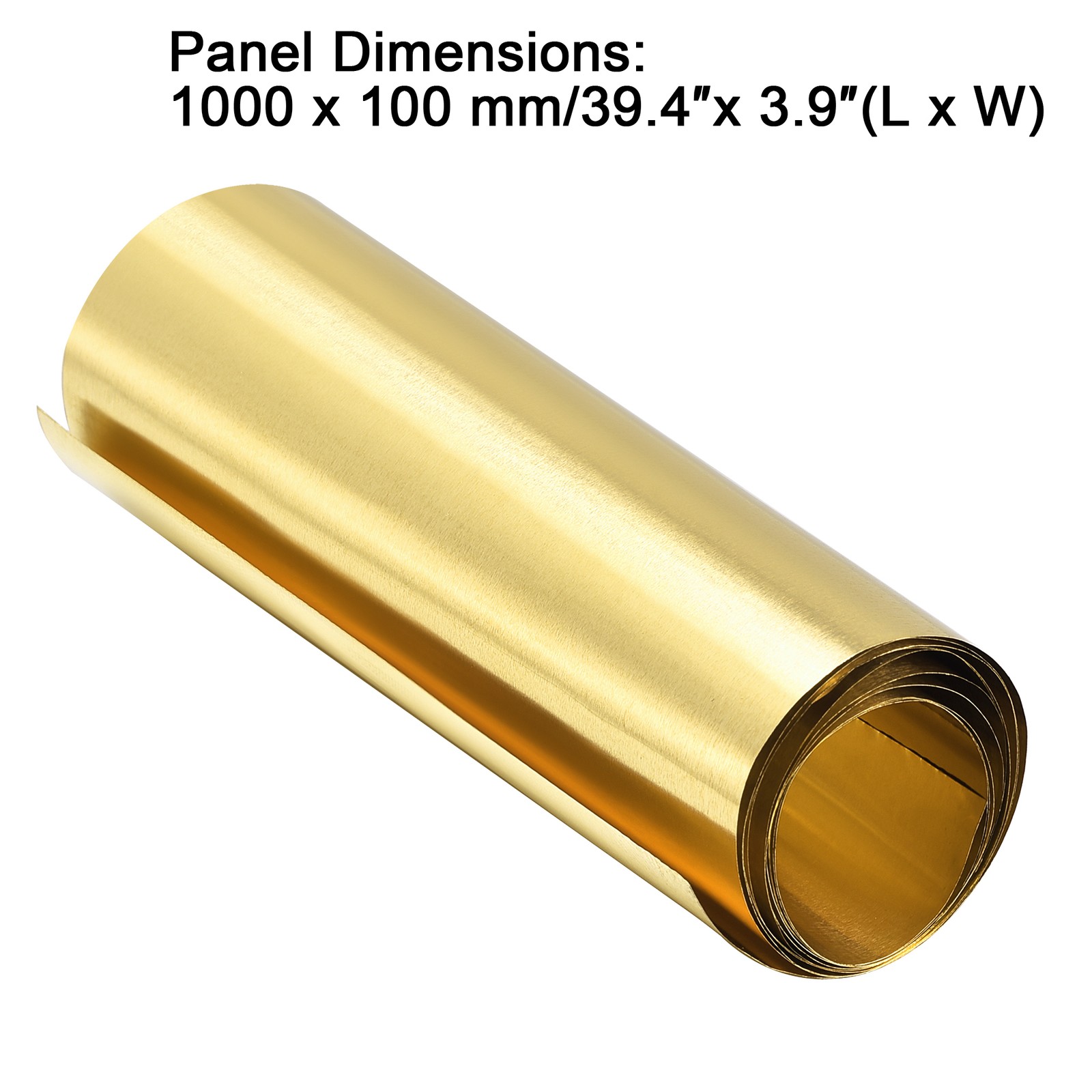 1000mm x 100mm x 0.02mm Brass Sheet Roll for DIY Metal Foil Plate 39.4″ x 3.9″
